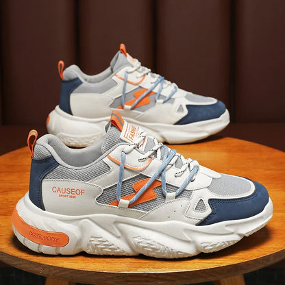 2025 Autumn Men Shoes Fashion Sneakers Height Increasing Casual Chunky Shoes Male Trainers Running Sports Shoes.