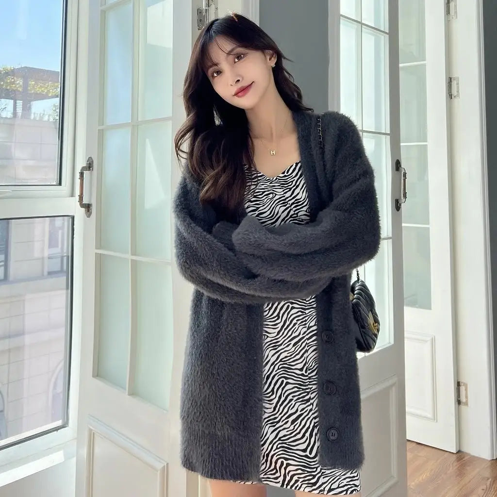 Winterkleidung für Damen, Strickjacke, koreanische Mode, Herbst 2022, modische Damenbekleidung, Neuankömmlinge, Vintage-Strickwaren, Langarm-Top