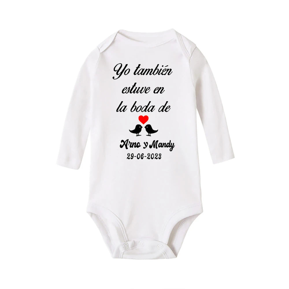 Personalisierter Baby-Body „I Also Attended The Wedding“, individueller Name, Baby-Overall, Hochzeit, Kleinkind, Kleinkind, Junge, Mädchen, Strampler, Outfits.