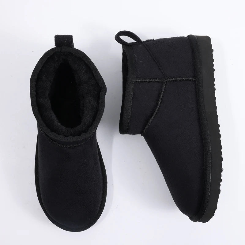 Eyriphy Size: 36-42 New Women's Snow Boots Winter Low-cut Thin Sole Thermal Shoes Gift Boots for Ladies Solid Color Cotton Shoes.