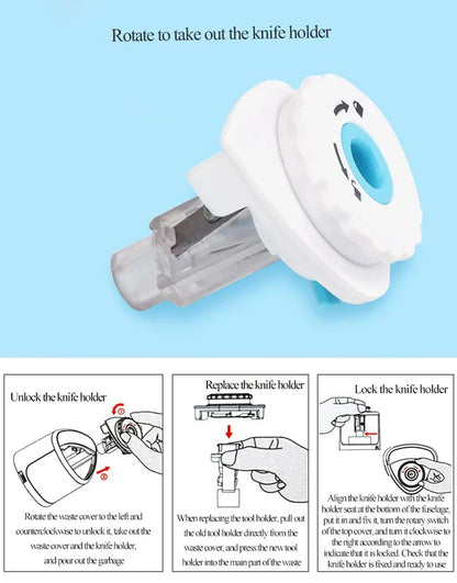 Elektrischer automatischer Bleistift spitzer für Studenten, spiralförmiger Stahl klingens chärfer für Künstler, Buntstifte für Kinder und Erwachsene.
