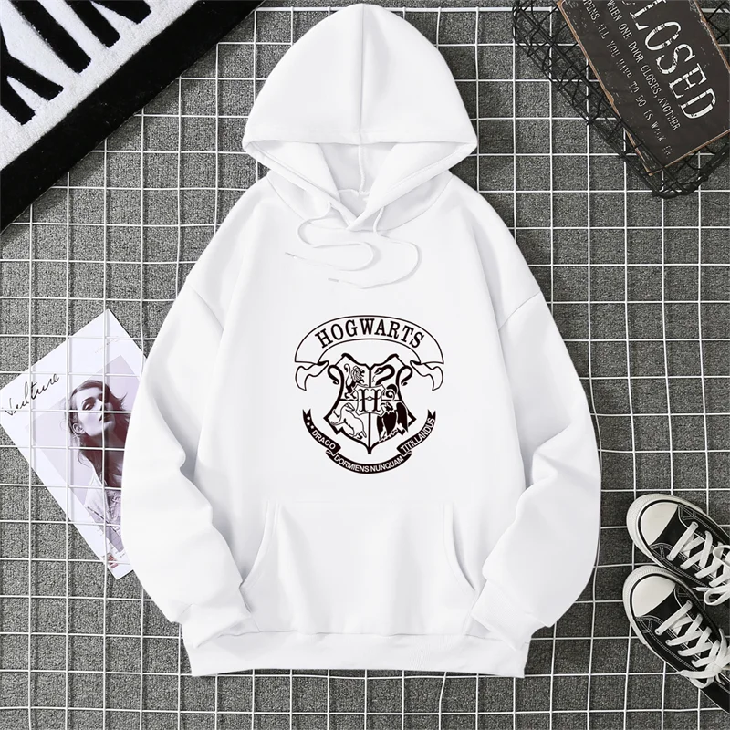 2025 Fashion Hogwarts Printed 2d Hoodies Women Sweatshirt Autumn Winter Long Sleeves Y2k Casual Loose Tops Oversized Hoodies.