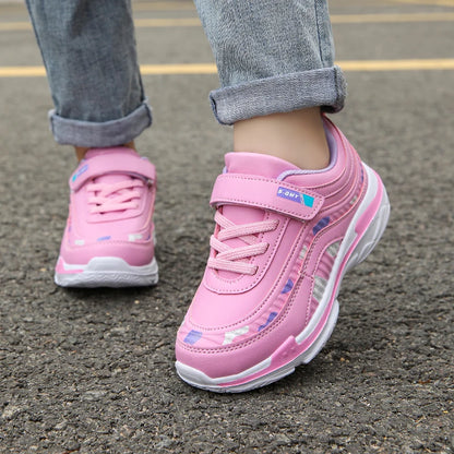 Cute Children Sneaker Girls Shoes Luxury Leather Lightweight Kids Casual Shoes Running Sports School Tennis Sneaker for Girl.