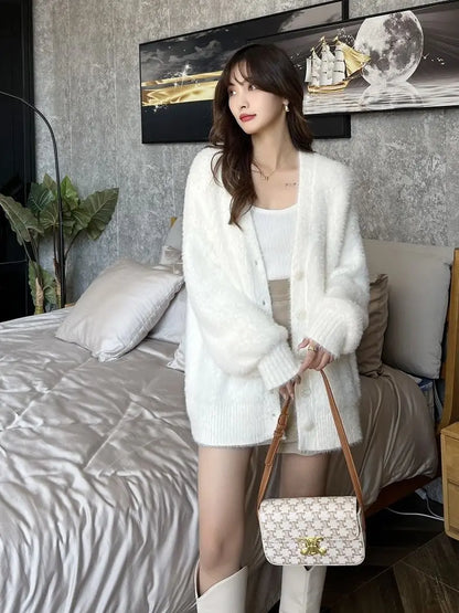 Winterkleidung für Damen, Strickjacke, koreanische Mode, Herbst 2022, modische Damenbekleidung, Neuankömmlinge, Vintage-Strickwaren, Langarm-Top