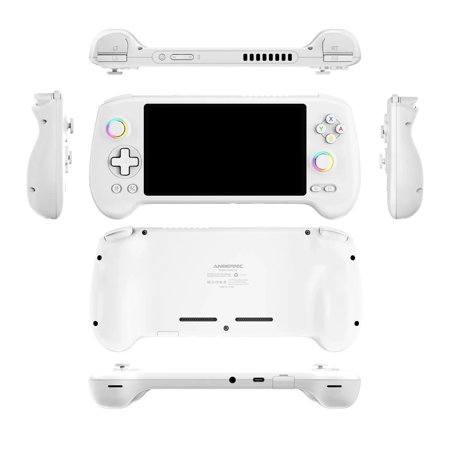 ANBERNIC RG557 Portable Retro Gaming Console Android 14 12g + 256g AMOLED Display 5.48 inches 512g PS2 PSP Games RG 557.