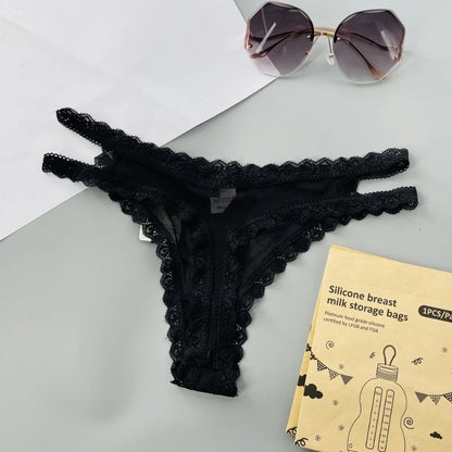 Lace Sexy Mesh Transparent Thong Women Panties Underwear Women Seamless G-String Female Underpants Intimates Lingerie.
