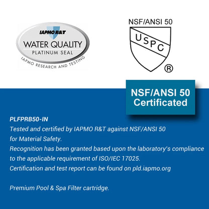 Pool and Spa Water Filter Cartridge PLFPRB50-IN Replacement to PRB50-IN, C-4950, FC-2390