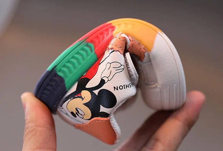 Cartoon Mickey Children Shoes For Boys Girls Sport Sneakers Kids Leisure Autumn Casual Shoes Breathable Running Toddler