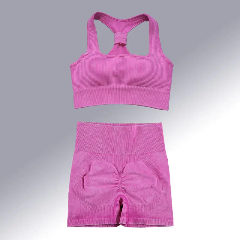 Yoga Suit High Waist Leggings Running Training Tights Sports Outfits Long Sleeve Crop Top Bra Seamless Fitenss Set Fitness Wear.