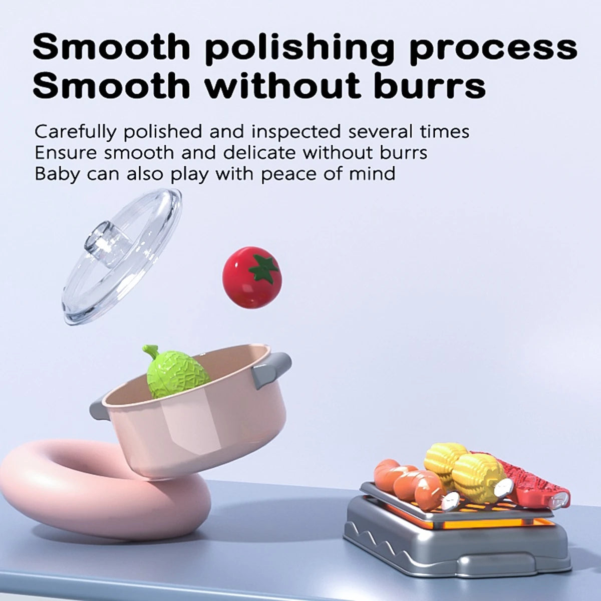 Kids Kitchen Toy Accessories, Pretend Cooking Playset with Play Pots and Pans, Utensils Cookware Toys, Play Food Set, Toy Vegeta.