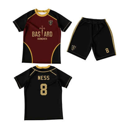 Men Jersey Set Futsal Football Pattern Blue Lock Anime Bastard Munchen 3d Print T-shirt Short 2pcs Sets Suit Sports Tops Tee Boy