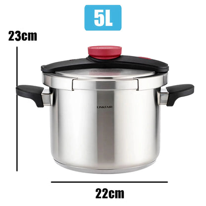 MOEYE 4/6L Pressure Cooker Multifunctional Pressure-Limited Explosion-proof Pressure Cooker Stainless Steel Kitchen Pressure Pot