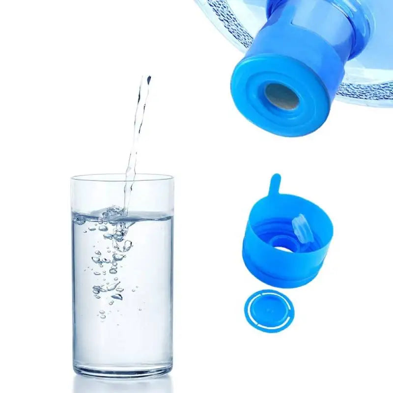 5pcs 55mm Water Bottle Snap On Cap Replacement 3 and 5 Gallon Non-Spill Water Jug Caps Reusable Non Spill Caps Anti Splash Peel.