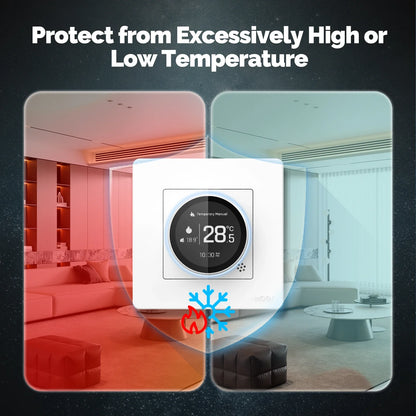 MOES Tuya ZigBee Smart Knob Thermostat Star Ring Series Temperature Controller Water Boiler Electric Heating With Alexa Google