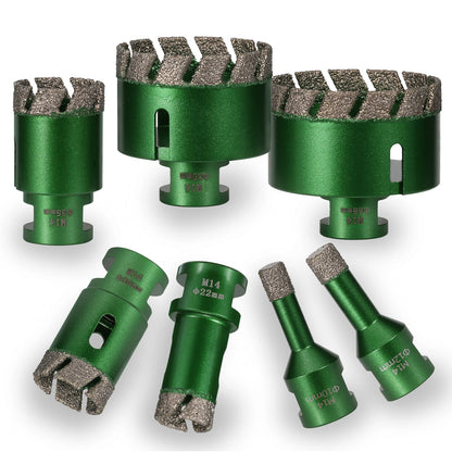 6–130 mm M14-Gewinde, trocken, vakuumgelöteter Marmor, Mauerwerk, Lochsäge, Öffner, Diamantbohrkrone für Keramikfliesen, Granit, Marmor