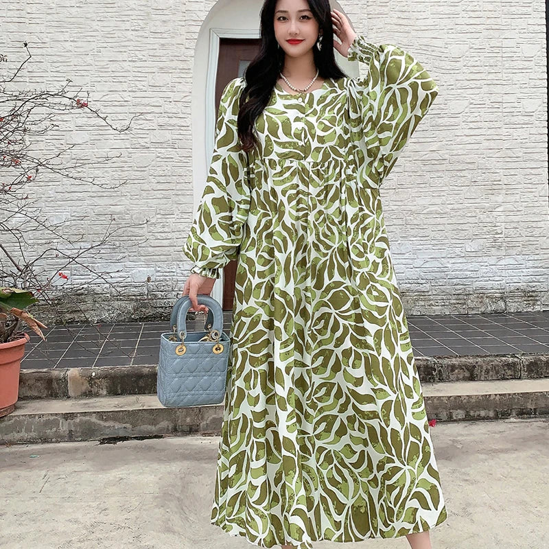 Kleid Frauen Kleidung plus Größe Frühling Sommer böhmischen Strand koreanischen Stil Blumen Vintage Vestidos Robe lose Kleider übergroß