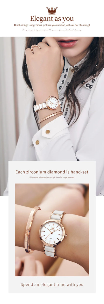 OLEVS Women's Wristwatch Luxury Brand Watch for Women Elegant Bracelet Waterproof Fashion Quartz Ladies Watches Reloj Para Mujer.