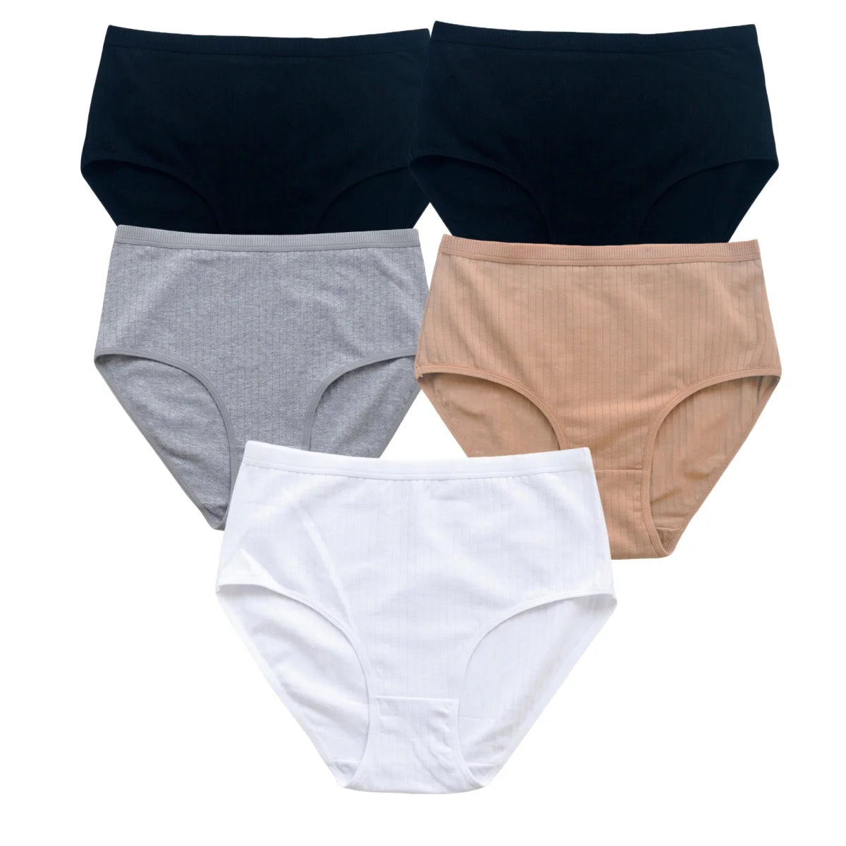 5Pcs/Set High Rise Cotton Panties Women Sexy Lingerie Solid Color Briefs Female Seamless Underwear Comfort Intimates
