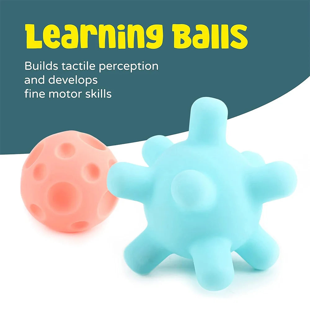 6PCS Textured Balls for Baby Sensory Play 6-12 Months, Activity Multi Soft Ball, Montessori Shower Toys for Toddlers 1-3 Years.