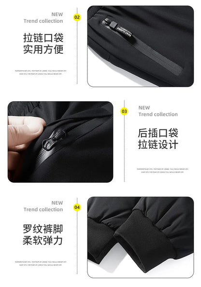 Luxury Winter Thick Warm Windproof Waterproof White Duck Down Pants Men New Down Pants Outward Wearing Cold Proof Sports Pants