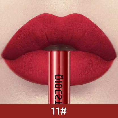 QIBEST Matte Liquid Lipstick Waterproof Long Lasting Lip Gloss Velvet Mate Nude Red Tint Tube Lipsticks Lipgloss Makeup Cosmetic