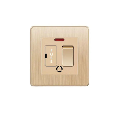 Gold 13A UK Stecker USB Steckdose, Haushalt elektrische licht schalter, universal 5 loch Dual Buchse mit USB Ladegerät, AC110-250V