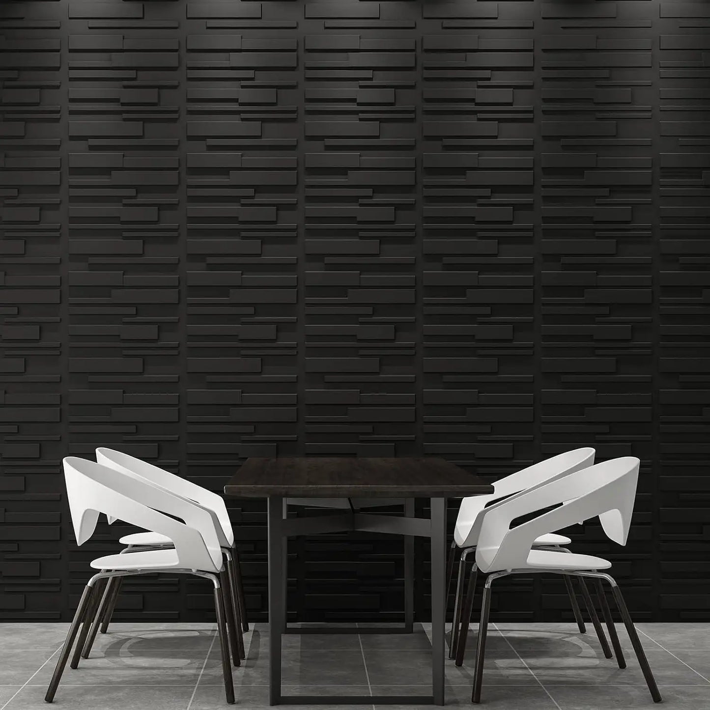 KUUJOJO 12pcs 3D textured wall panel for indoor wall decoration, suitable for living room, hall, bedroom, hotel, office