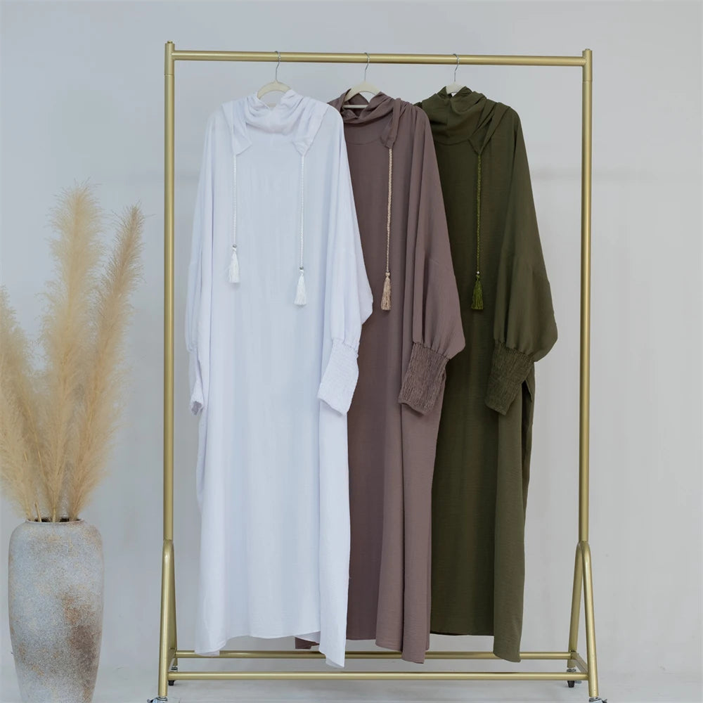 Ramadan Niqab Khimar Muslim Abaya Damen Dubai Turkey Islam Prayer Clothes Women Jilbab Modest Dress Kaftan Robe Femme Musulmane