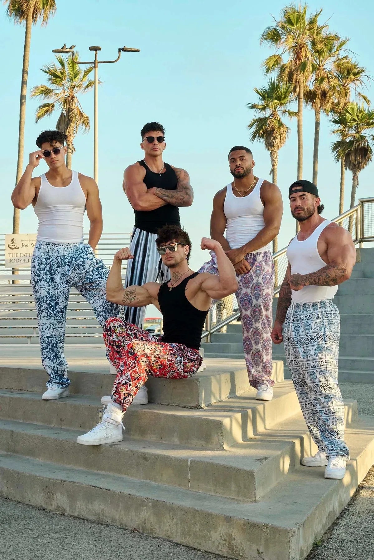 American Retro Thin Pants Men's Summer Breathable Quick Drying Loose Sports Pants Fitness Casual Digital Printed Pants.