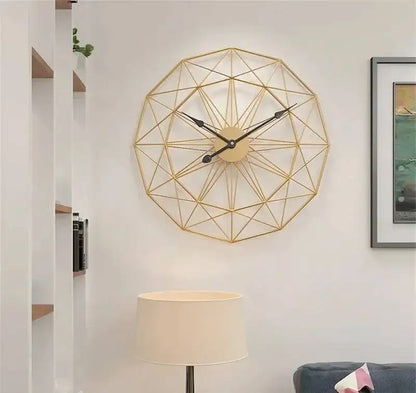 Wand für Design, großes Zimmer, 50 cm, geometrisches Büro, Eisen, Vintage-Industriestil, Uhr zum Aufhängen, Heimuhr, Dekoration, modernes Wohnen