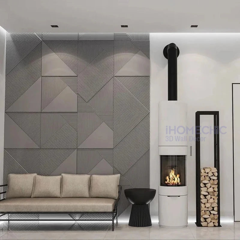 12pcs/1m² 30cm wall renovation 3D Stereo Wall Panel Diamond Wood grain tile 3D wall sticker living room Bathroom Waterproof pape