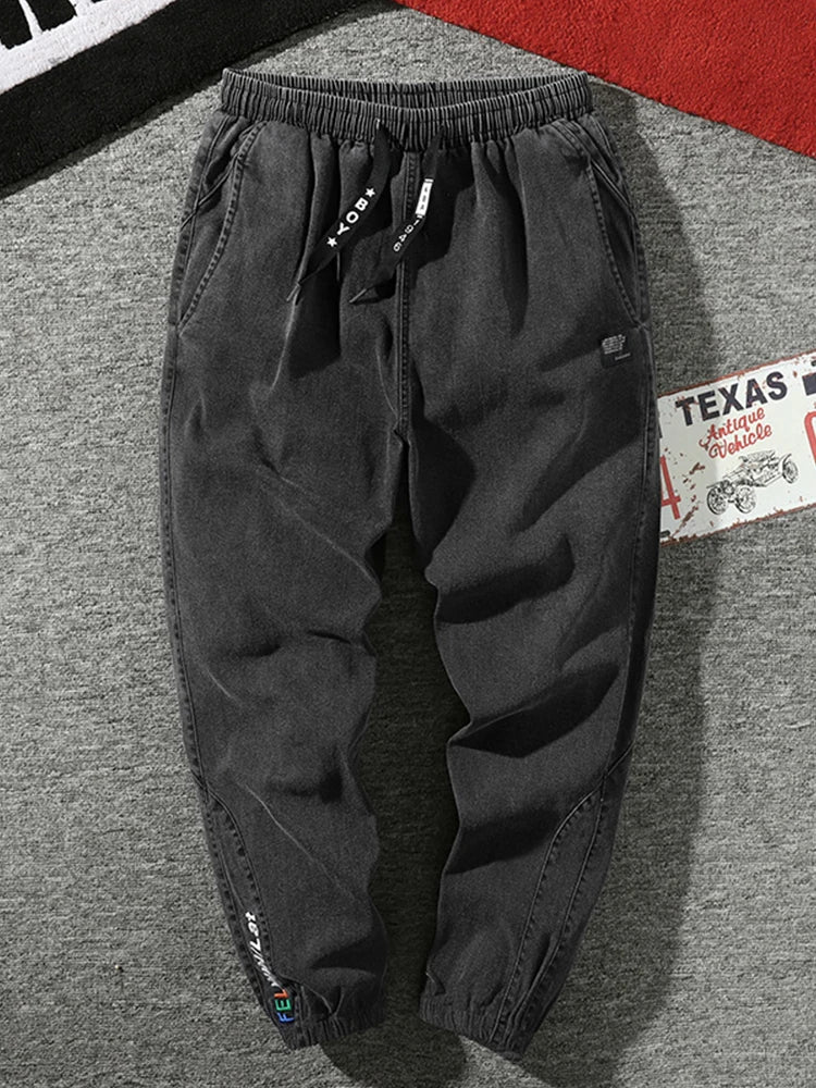 Big Size Men's Jogger Jeans 6XL 7XL 8XL Streetwear Black Blue Casual Denim Cargo Pants Stretch Cotton Taper Jeans Baggy Trousers.