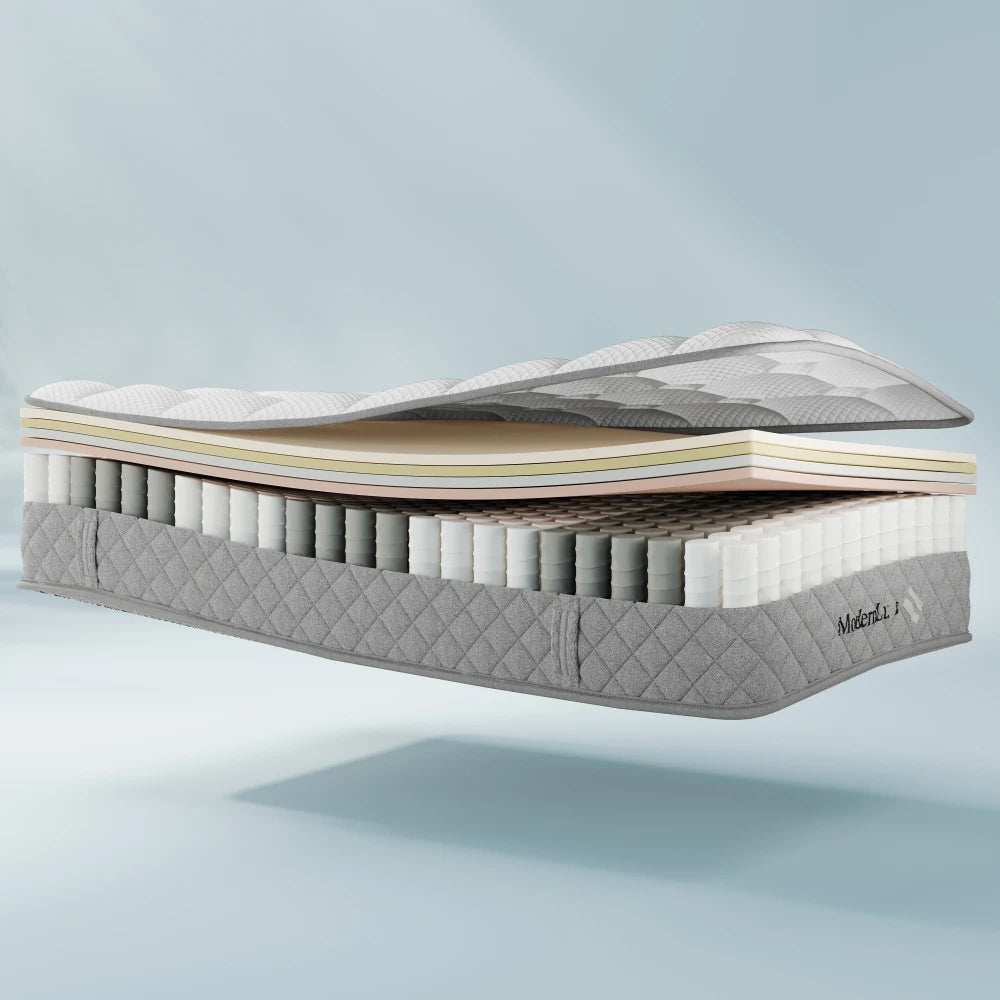 Orthopädische Kaltschaummatratze 90 x 200 cm, Matratze mit 7-Zonen-Taschenfederkernen, mittelfest – OEKO-TEX ®    Zertifiziert