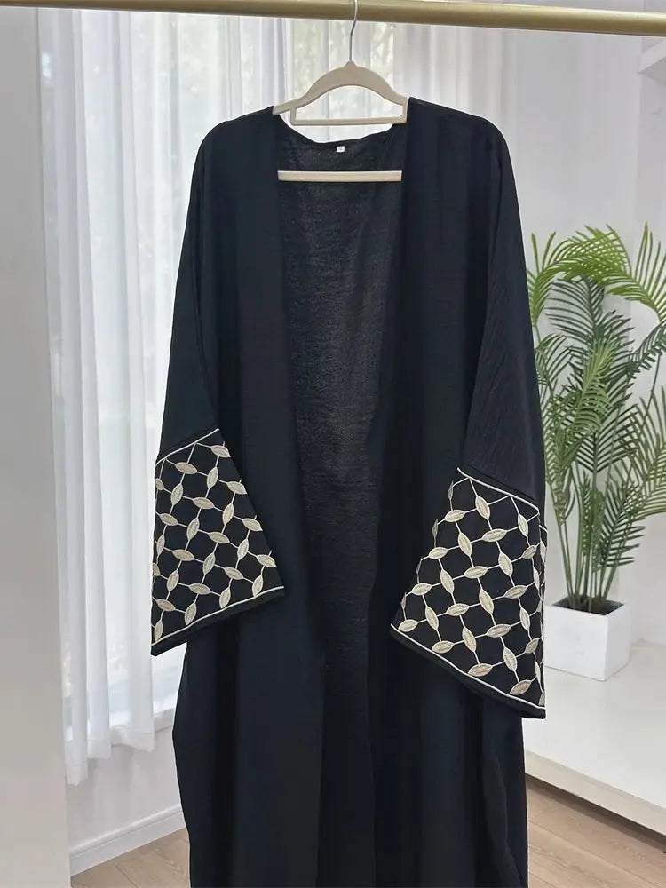 Open Muslim Kimono Abaya Dubai Elegant Kaftan Modest Dress Abayas For Women Islam Caftan Marocain Robe Arabe Femme Musulmane