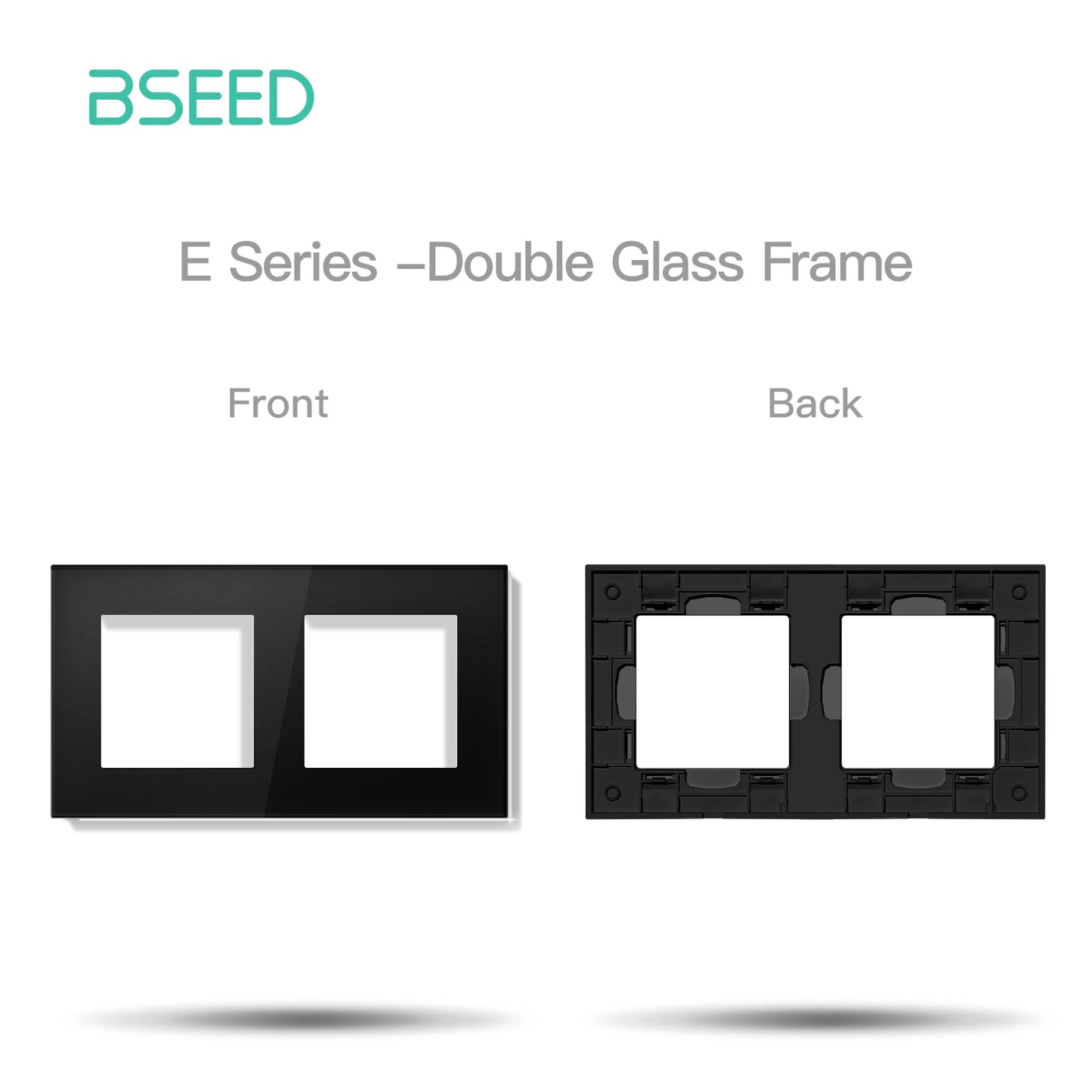 BSEED Zigbee-Schaltmodule Smart Click Lichtschalter Teile Schwarzer Glasrahmen DIY Kombination Wandsteckdosen USB-Anschluss E-Serie.