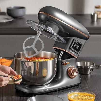 Joyoung 5L Stand Dough Mixer For Kitchen Cream Whisk Cake Dough Blender With Stainless Steel Bowl 6 Gears Chef Machine.