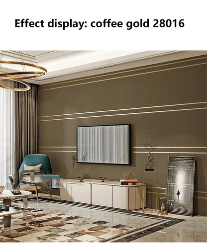 3d Tapete moderne einfache gestreifte Muster Wohnzimmer TV Hintergrund Wohnkultur Vliesstoff nicht selbst klebende Wanda uf kleber