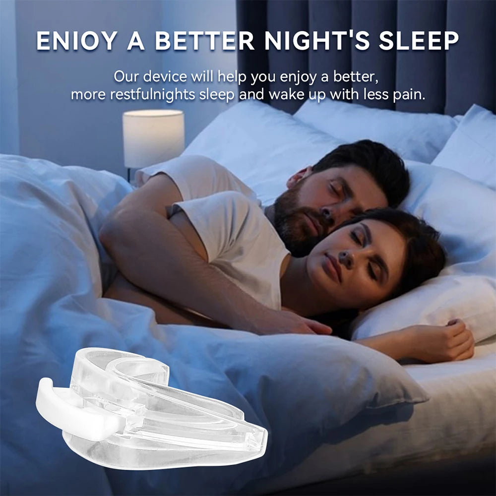 Anti Snoring Tooth Brace Adjustable Anti Snoring Mouth Guard Easy Breathe Improve Sleeping Aid Apnea Mouthpiece To Stop Snoring.