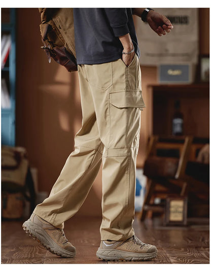 New in Tall Men Cargo Pants Elastic Waist Extra Long Length 115cm Male Waterproof Trousers Lengthened Slim Thin Leg 190cm 200 Cm