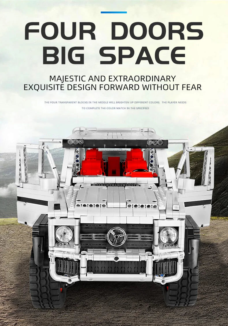 MOULD KING 13061 Technical Car Toys The APP&RC Motorized G63 6X6 Off-Road SUV Car Model Assembly Building Blocks Bricks Kid Gift.