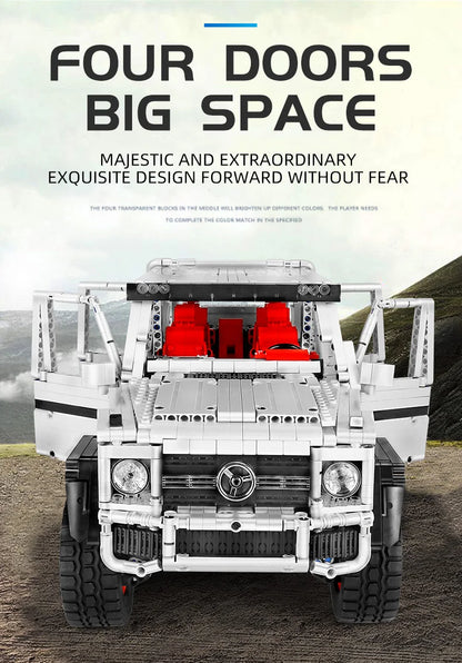 MOULD KING 13061 Technical Car Toys The APP&RC Motorized G63 6X6 Off-Road SUV Car Model Assembly Building Blocks Bricks Kid Gift.