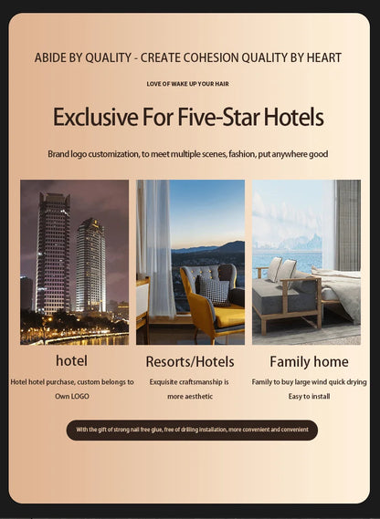 220V Hotel Wall Mounted Hair Dryer Hotel Non punching Negative Ion Hair Protection Cold and Hot Air High Power Hair Dryer