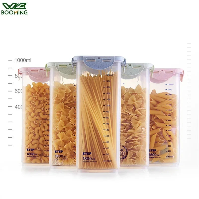 WBBOOMING Healthy Plastic Box Food Storage Box Storage Tank Airtight Plastic Containers Sealed Cans For Coarse Cereals Grains.