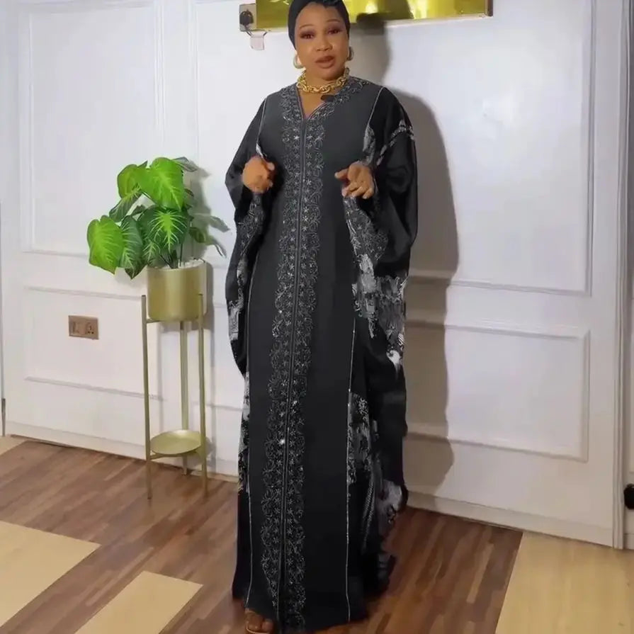 Abayas For Women Dubai Luxury 2025 African Muslim Fashion Dress Caftan Marocain Evening Party Dresses Boubou Robe Djellaba Femme.