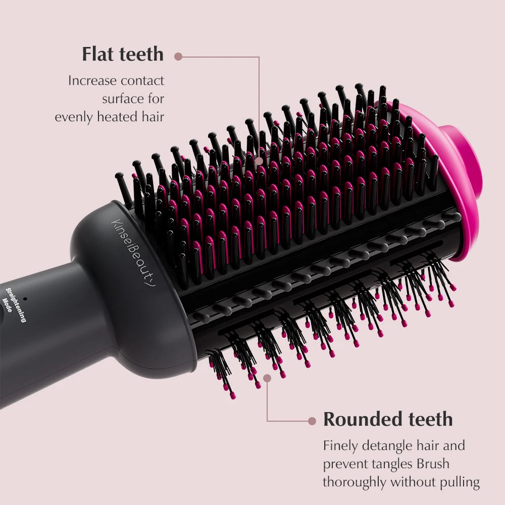 Kinseibeauty  Hair dryer Functional 5 In 1 professional hot air comb straight hair curling equipment salon.