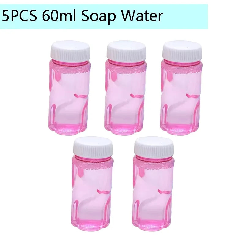 40/69 Holes Bubble Machine Ages 3+ Boy Girl Toys Birthday Wedding Kids Adult Party Toys Summer Outside Bubble Gun Soap Blower