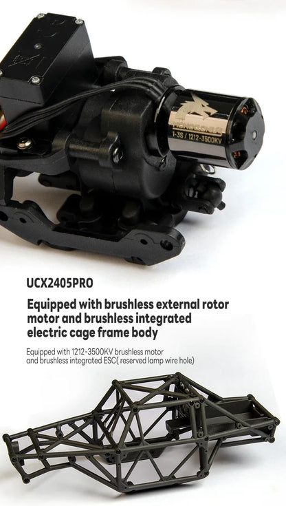 1/24 RC Crawler UDIRC UCX2405 Brushless/Brushed Motor 4WD Off-road Mini Rock Crawler Climbing Vehicle RTR RC Car Toys.