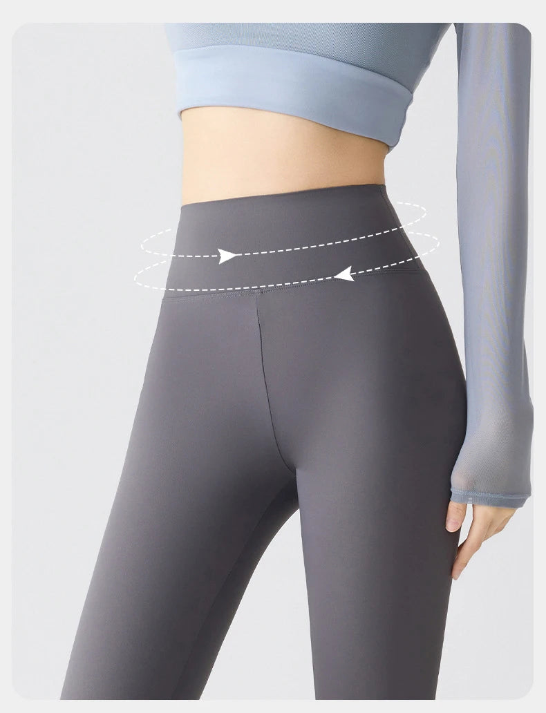 BIVIGAOS Spring Summer Multi Colored Thin Casual Fashion Sharkskin Leggings Women High Waist Tight Sport Cycling Fitness Legging