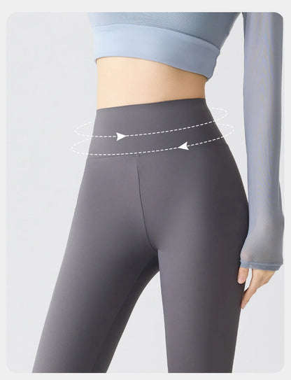 BIVIGAOS Spring Summer Multi Colored Thin Casual Fashion Sharkskin Leggings Women High Waist Tight Sport Cycling Fitness Legging