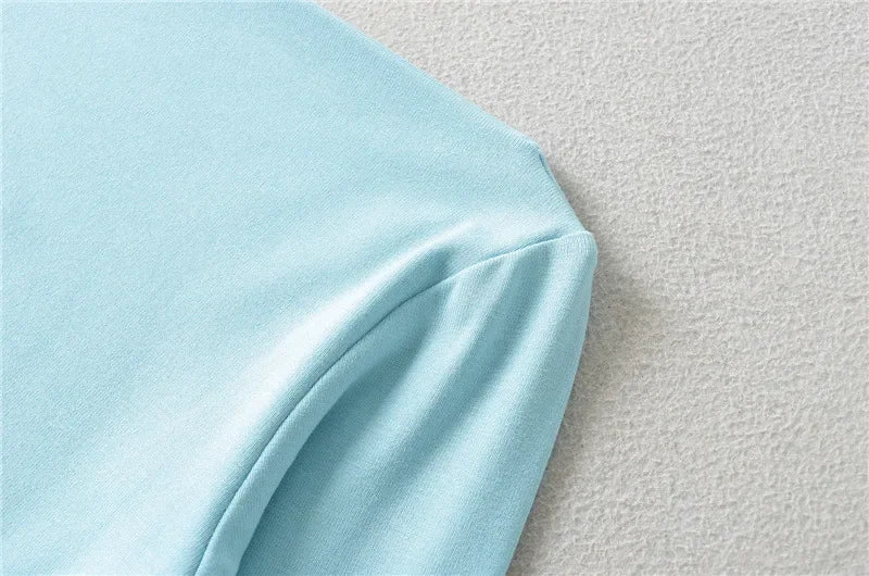 Slim Fit Long Sleeve T-Shirt Women's Shoulder Bared One-Shoulder Design Crease Asymmetrical Pure Desirable Spicy Girl Style.